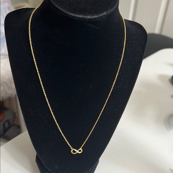 Pandora Collier Gold and Cubic Zirconia Infinity Necklace New - Picture 2 of 8